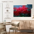 thumbnail image 5 of Elephant Stock Vivid Blooming Happiness Wall Art - Horizontal Canvas Wall Art - Bedroom Wall Decor - Abstract Canvas - Red And Teal Decor By Olena - 45" x 30", 5 of 8