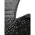 thumbnail image 5 of inhzoy Womens Glitter Backless Contemporary Dance Costumes Black XL, 5 of 7