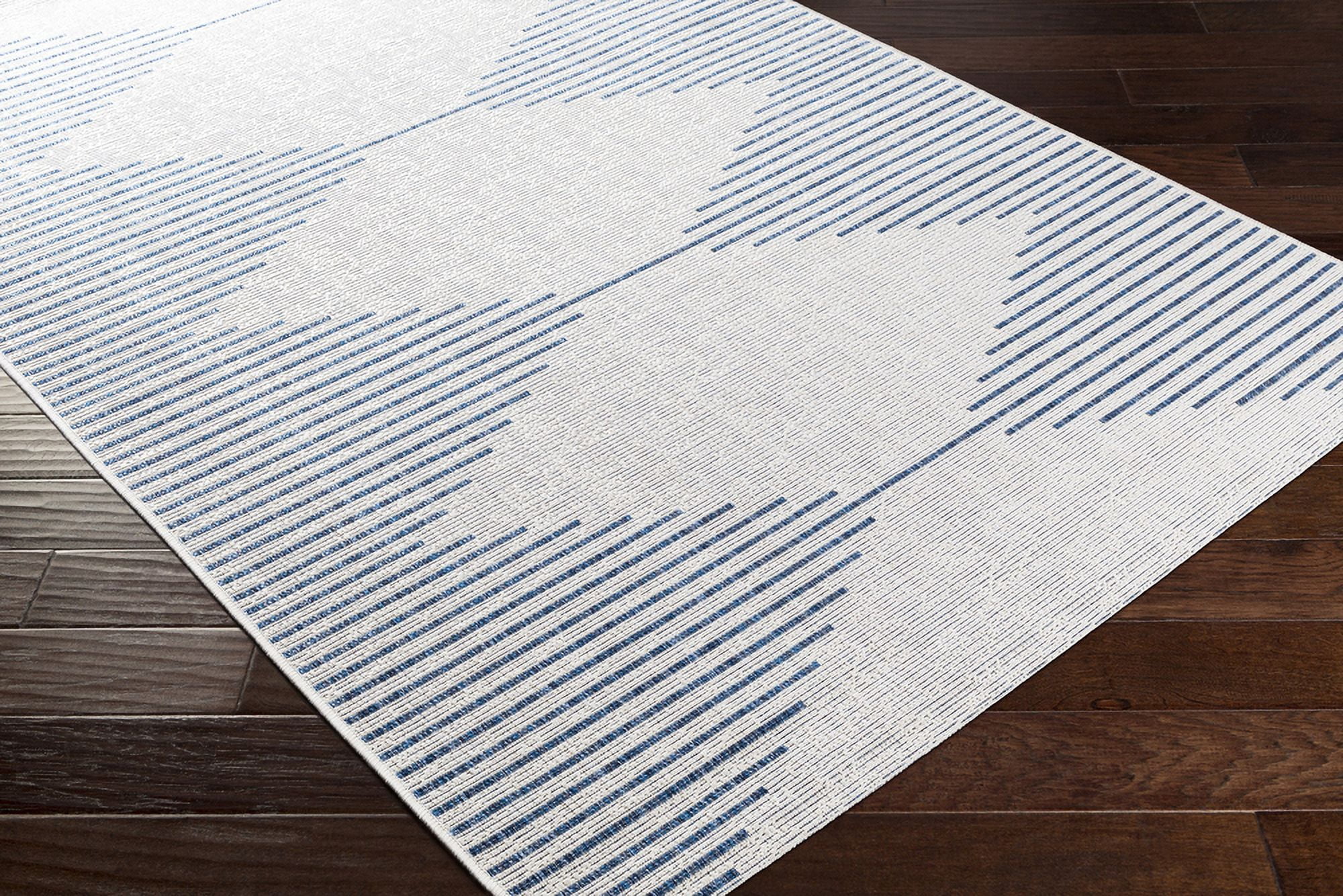 Livabliss Outdoor Rugs, 2x3 Eagean Global Blue Area Rug for Patio, Porch, Deck, Backyard, Waterproof Indoor Outdoor Carpet (2' x 2'11")