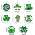 thumbnail image 2 of St Patrick's Day Front Door Sign, Wooden Shamrocks Plaque Wreath Ornament, Irish Hanging Welcome Board Spring Home Wall Green Lucky Decoration, Clover Style, 2 of 10