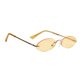 thumbnail image 3 of newfavorsdecor estilo retro unisex moda sin montura ovalado sin marco lente de color Amarillo claro Yuyangstore Gafas de sol ovales pequeñas unisex, 3 of 5