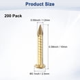 thumbnail image 3 of Uxcell 200-Pack Clavos Pequeños, 1.2mm x 10mm Clavos de Latón Hardware Cabeza Redonda, 3 of 6