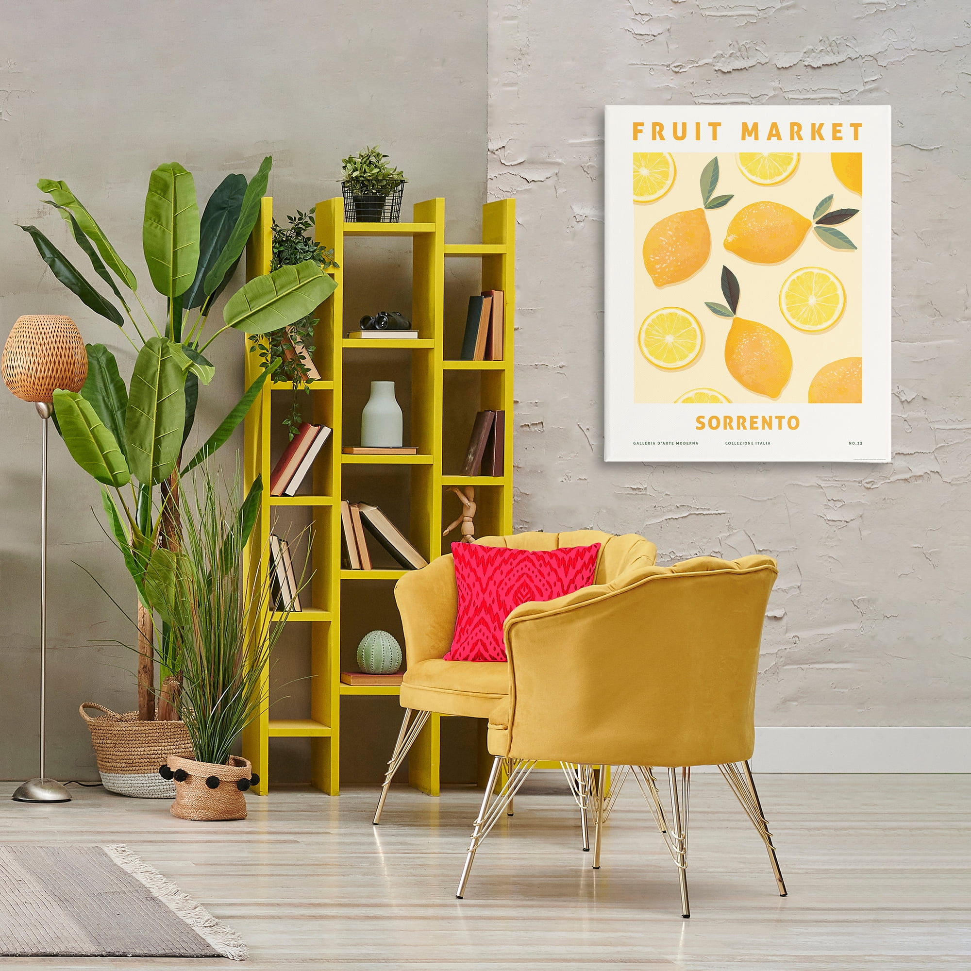 Stupell Industries Fruit Market Lemons Food & Beverage Painting Wrapped Canvas Canvas Art Print Wall Art, 30 x 40