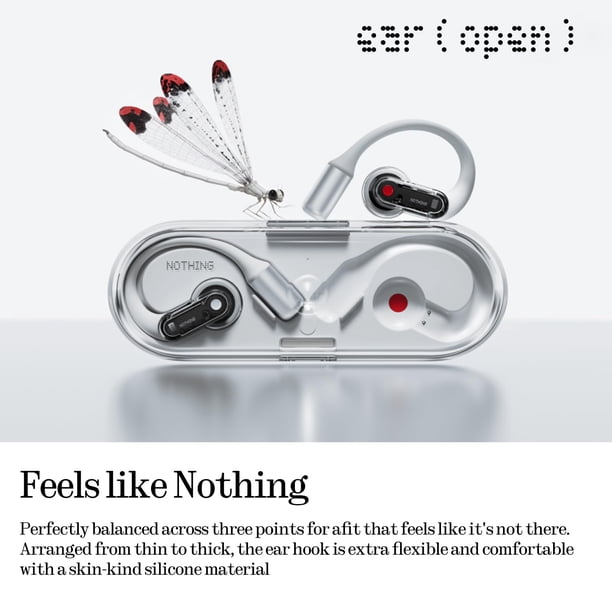 Nothing Ear (Open) Open-Ear Headphones, Earbuds with Earhooks