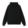 thumbnail image 4 of UJNDER Women's Heavyweight Oversized Pullover Hoodies Drop Shoulder Long Sleeve Casual Streetwear Outerwear Black_001 S, 4 of 4