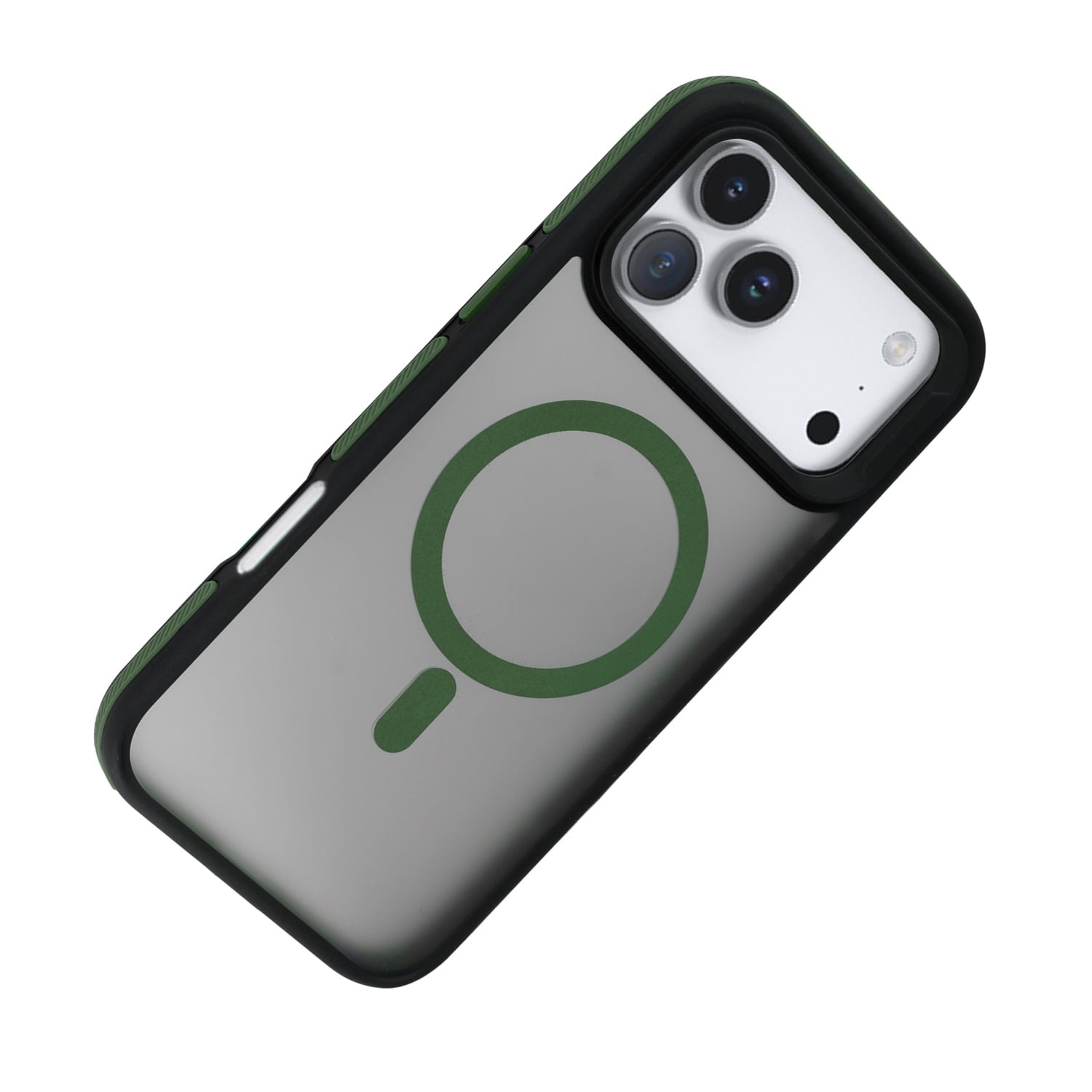 Bicolor Matte Magnetic Translucency Case for iPhone 17 Pro Max - Dark Green