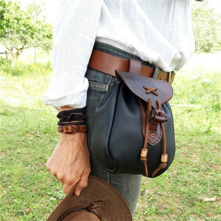 Status Icons Brown Faux Leather Fanny Pack