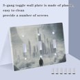 thumbnail image 4 of Dailycode Light Switch Plate Covers 2 Gang Wall Plate Plastics Outlet Covers for Kitchen Home Office Decor Fantasy Planet City, 4 of 8