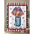 thumbnail image 4 of Independence Day Shower Curtain, American Flag Red Blue Flower Washable Shower Curtain with Hooks Bath Decor Fabric Shower Curtains for Bathroom, Hotel, Bathtubs, Stalls, 72x96 Inch, 4 of 6