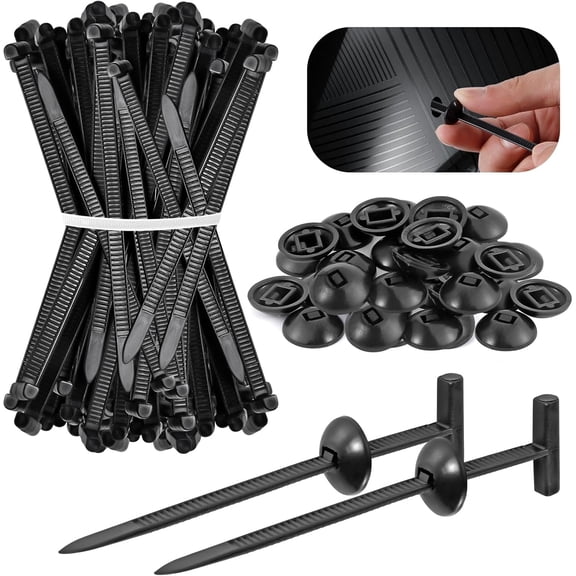 Nylon Universal Cable Tie Buckle, Heavy-Duty Self-Locking Zip Ties with Pin & Button Design, UV Resistant for Car & Home Repair