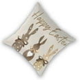 thumbnail image 2 of Spring Easter Pillow Covers 20x20 Set of 2, Easter Bunny Throw Pillow Covers Easter Decorations Spring Cushion Case Linen for Couch Sofa Home Indoor Outdoor Decor, 2 of 6