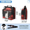 thumbnail image 3 of Zipper Binder with Shoulder Strap 2 inch 3 Ring Waterproof File Folder Organizer Bag 500 Sheet Ghost Standing under A Mushroom, 3 of 8