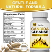 Candida Cleanse - with Oregano Leaf, Wormwood, Black Walnut, Caprylic Acid - Promotes Gut Detox & Cleansing, Improves Digestion - 60 Capsules