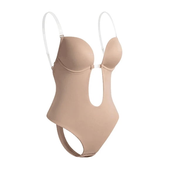 Women Full Body Shaper Bra Backless Bodysuit Thong Invisible Shapers Tummy Control Shapewear Girdles Sheath Slimming Underwear