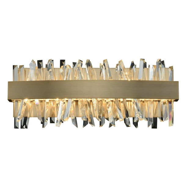 Bathroom Vanity 1 Light Fixtures With Brushed Champagne Gold Finish Led Bulb 18 18 Watts Walmart Com Walmart Com