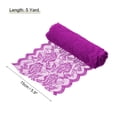 thumbnail image 2 of Uxcell 6 Inch Wide 5 Yard Elastic Lace Ribbon, Stretch Floral Pattern Lace Trim Embroidered Fabric for Sewing Making and DIY Crafts Gift Wrapping Bouquets Wedding Decor(Purple Red), 2 of 7