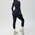 thumbnail image 3 of Womens Two Piece Tracksuit Workout Sets Long Sleeve Zipper Jackets High Waist Leggings Seamless Gym Yoga Clothes, M, 3 of 7