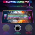 thumbnail image 4 of XL Led Gaming Mouse Pad with 14 Light Modes - Light Up Gamer Mouse Pad,31.5 x 11.8in Non-Slip Gamepad Style RGB Large Gamer Mousepad,Black Long Glowing Gaming Accessories for Desk,Waterproof, 4 of 7