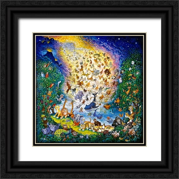 Bell, Bill 12x12 Black Ornate Wood Framed with Double Matting Museum Art Print Titled - The Joy Of Creation