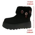 thumbnail image 5 of Black Women'S Snow Boots With Jewel Embellishment And Thick Sole For Cool Weather Comfortable And Height-Enhancing, 5 of 9