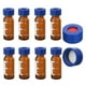 thumbnail image 1 of Paquete de 100 Viales para Muestreador AutomáTico de 2 Ml: Viales para HPLC 9-425 Viales áMbar con Tapones de Rosca Azules, Tabiques Rojos y Blancos, 1 of 5