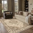 thumbnail image 4 of BERTHMEER 6'x9' Washable Area Rugs for Living Room Vintage Brown Kitchen Rugs for Bedroom Non Slip Carpets Home Office Farmhouse Dorm Dining Room Oriental Traditional Distressed Rugs, 4 of 8