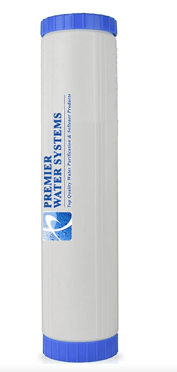 BIG BLUE Water Filter Cartridge 10% Cross Linked Cation Softener Resin 4.5"x20" 
