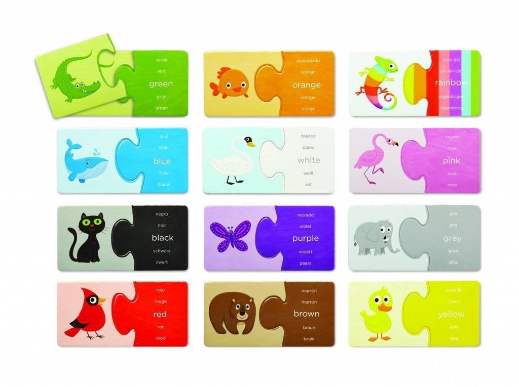 12 Colour Animals Cubes 