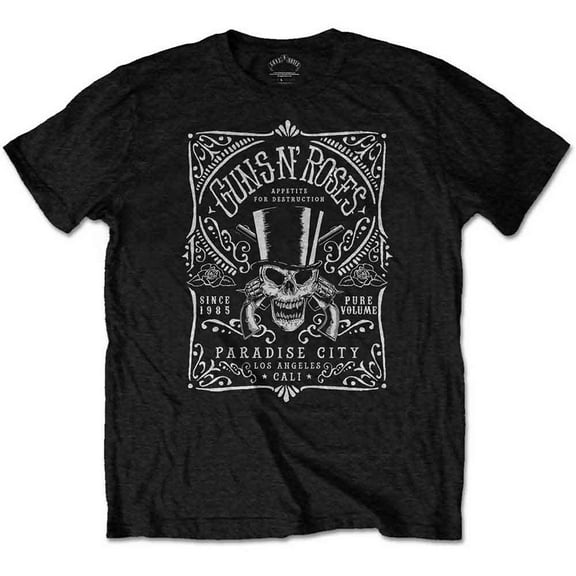 Guns N' Roses Unisex T-Shirt Bourbon Label (Small)