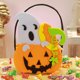 thumbnail image 1 of Uuiauoio Reusable Halloween Candy Bag Non-Woven Pumpkin Shape Tote Durable Party Favor with Handle for Kids​​,Halloween Props Asking Sugars Bag Party Supplies, 1 of 6