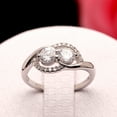 thumbnail image 6 of Albany Engagement Ring Womens Two Stone Sterling Silver Ginger Lyne Collection, 6 of 6