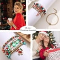 thumbnail image 3 of 36 Pieces Bulk Christmas Gifts for Women, Christmas Friendship Bracelet, Christmas Snowflake Snowman Bell Santa Bracelet, Stretchy Bracelet for Teenage Girls as Party Gift Bag Filler, 3 of 6