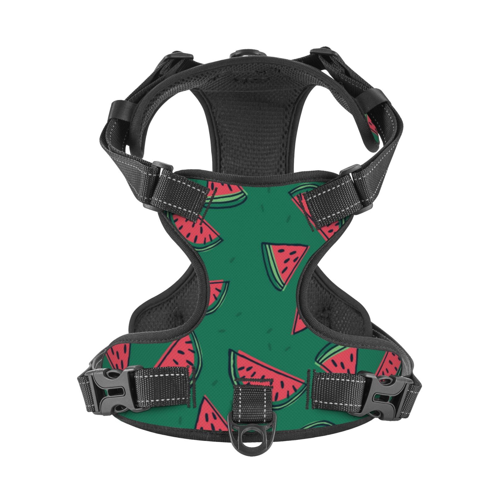 Kdxio Watermelon Print No Pull Dog Harness Adjustable Reflective Oxford Easy Control Medium Large Dog Harness for Training and Everyday-Small