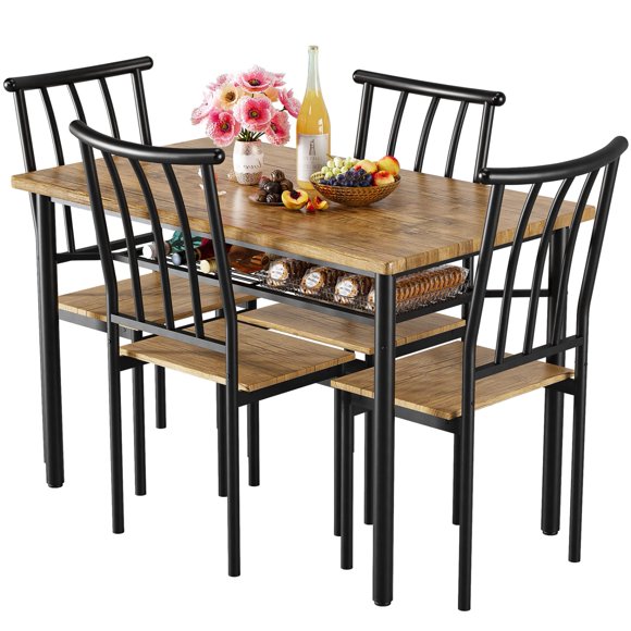Wood Table Metal Chair