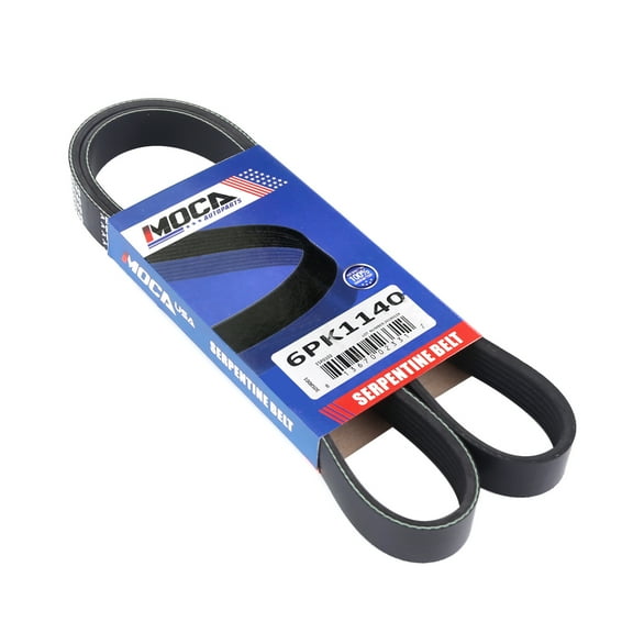 MOCA AUTOPARTS 6PK1140 Serpentine Belt Fit for 2007-2018 Ford Edge & 2008-2019 Ford Taurus & 2008-2011 Mercury Mariner & 2007-2015 Mazda Cx-9