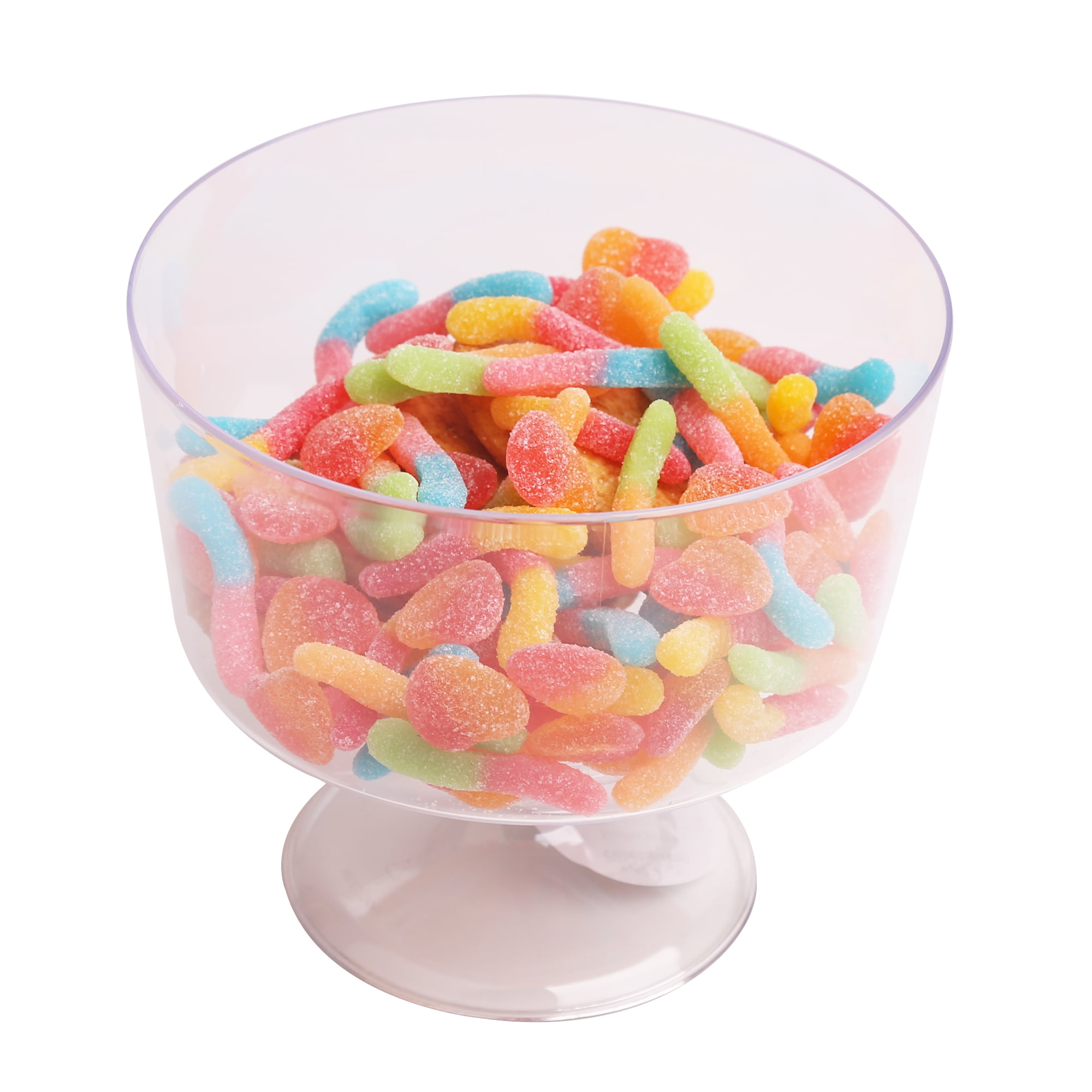 Way to Celebrate Clear Truffle Bowl-Elegant 7-inch Wide Dessert and Candy Serving Bowl, Plastic