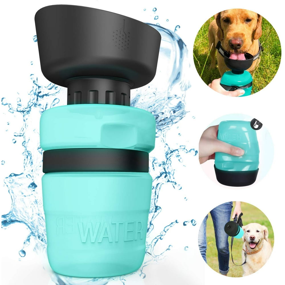 Portable Dog Water Bottle,Upgraded 2 in 1 Pet Travel Water Bottle and Bowl,Leakproof Pet