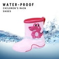 thumbnail image 6 of eczipvz Rain Boots for Toddlers Toddler Rain Boots Waterproof, Baby Kids Short Rubber Rain Shoes with Pattern Lightweight for Boys Girls Pink,11, 6 of 6