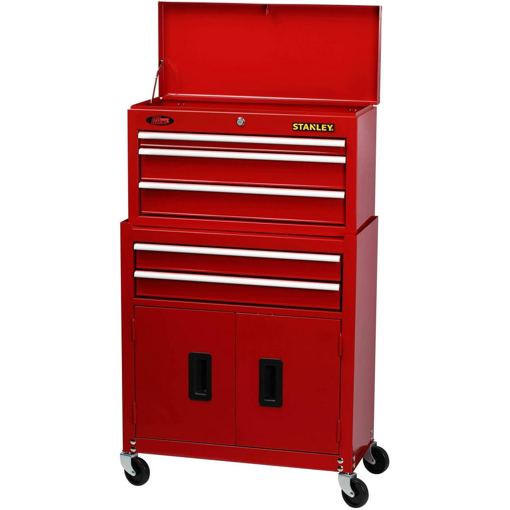 Stanley 5-Drawer Chest and Cabinet Combo with Bi-Fold ...