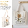 thumbnail image 5 of LOLIPPYY Floral Canvas Tote Bag Reusable Grocery Shopping Bag for Women Stylish Handbag, 5 of 7