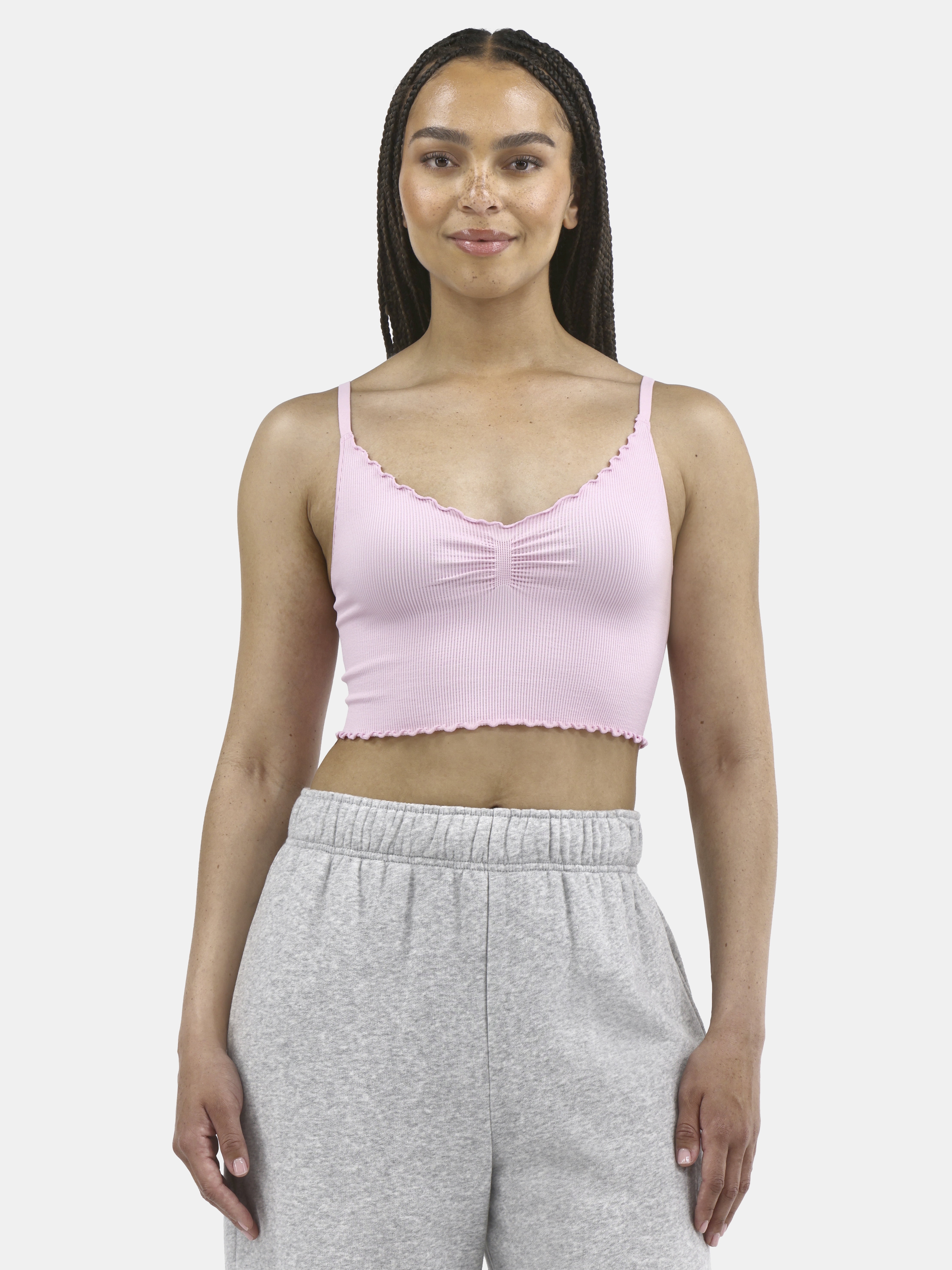 No Boundaries Women's Ruffle Cami, Size XS-3XL