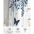 thumbnail image 6 of Blue Spring Botanical Sheer Curtains 54 Inch Length 2 Panels Set for Living Room/Bedroom, Weeping Eucalyptus Butterfly Kitchen Curtains Grommet Semi-Sheer Curtains Drapes Window Treatments 42"x54"x2, 6 of 7