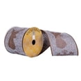 thumbnail image 1 of Vickerman Q201620 4 in. x 10 Yard Brown Tree & Snowflake Deer Pattern Ribbon, 1 of 1