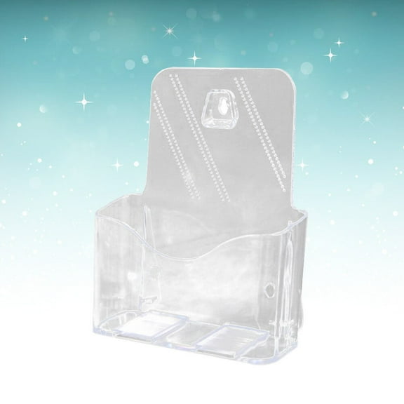 IDEANATEGRATE 1Pcs Black Acrylic File Magazine Holder Modern Design for Organizing Magazines and Books on Work Desk