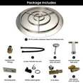 thumbnail image 3 of Dreffco Stainless Steel HIGH CAPACITY 36-inch 250,000 BTU Fire Pit Burner with Pro Kit for Propone, 3 of 10