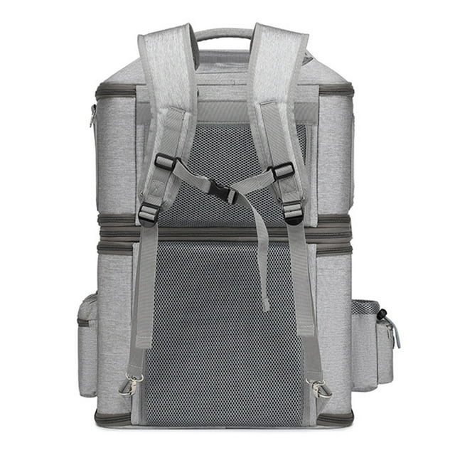 Sac de Transport pour Animaux, Sac à Dos Double Couche pour Chat Sac de Transport pour Chien avec Bandoulière Réglable Sac à Dos Respirant pour Randonnée Camping en Plein Air
