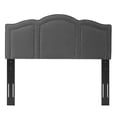 thumbnail image 6 of Headboard, Twin Size, Velvet, Dark Grey Gray, Modern Contemporary Urban Design, Bedroom Master Guest Suite, 6 of 10