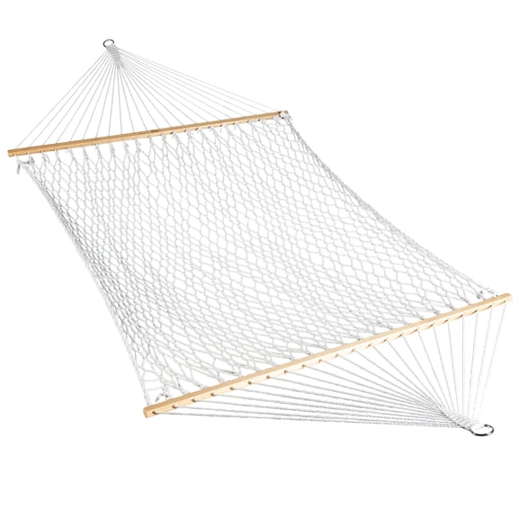 Bliss Hammocks 2-Person Polyester Rope Hammock w/Spreader Bar & Hanging Hardware, 80x60