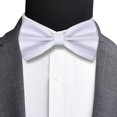 thumbnail image 2 of LAICAIW Mens Solid Color Double Fold Pre-tied Bow Tie and Pocket Square Set, 2 of 7