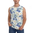 thumbnail image 1 of Balery Daisies Flowers Camisetas sin mangas para hombre, absorbe la humedad y protege contra el mal olor.-Medium, 1 of 7